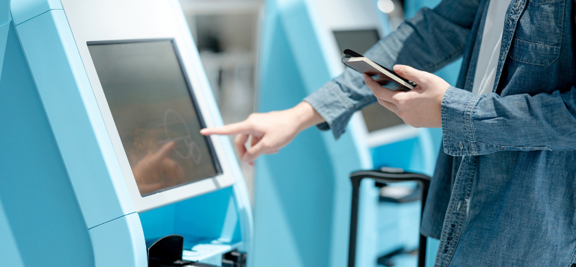 hotel facial recognition kiosk check-in